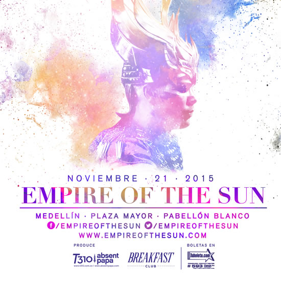 Afiche Oficial Empire Of The Sun en Medellín