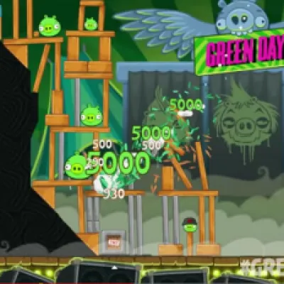 Imagen de la versión de Angry Birds con Green Day