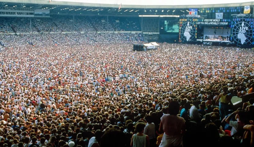 Gran cantidad de conciertos de rock se realizan en estadios deportivos