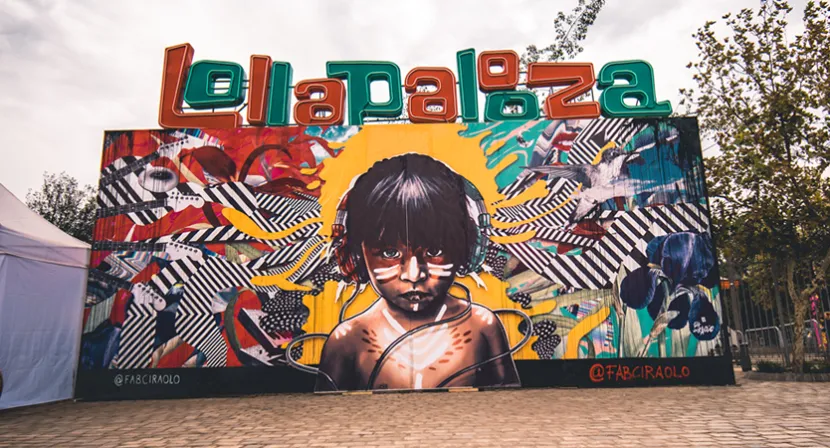 Mural en Lollapalooza Chile 2019