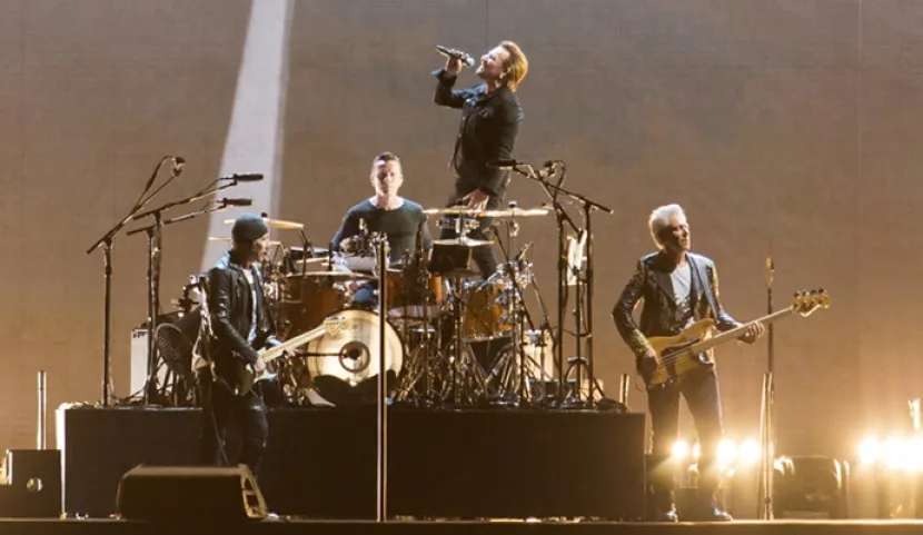 U2 en su concierto en Bogotá. Foto: David Micolta