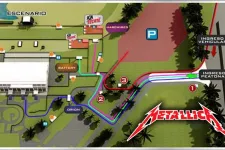 Mapa de acceso para el concierto de Metallica en Bogotá
