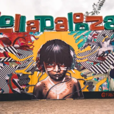 Mural en Lollapalooza Chile 2019
