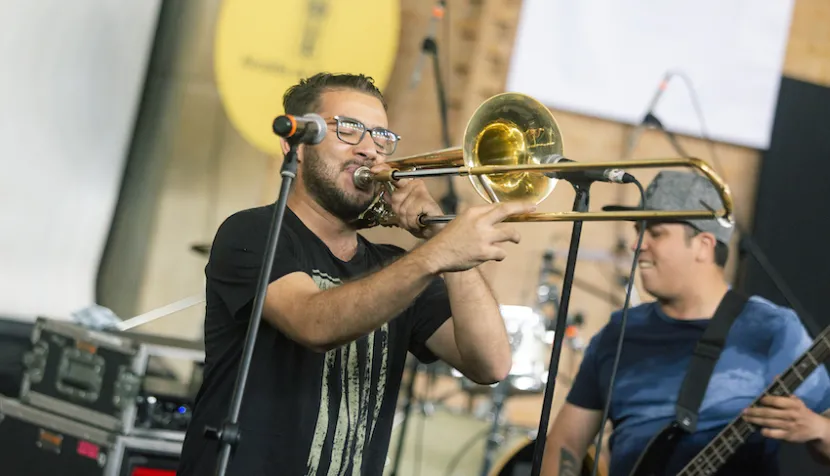 Jonathan "El Paya" Durango de La Sinfoniska, banda seleccionada para Ciudad Altavoz 2021