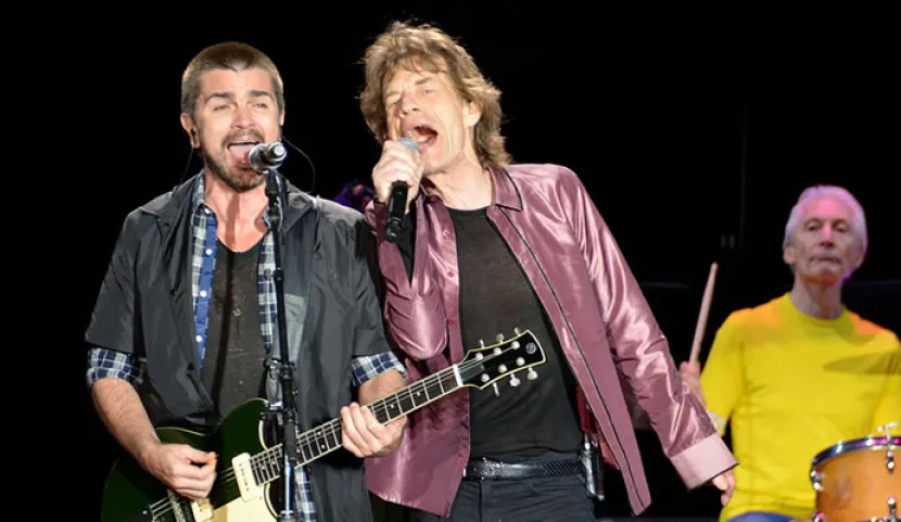 Juanes junto Los Rolling Stones en Bogotá